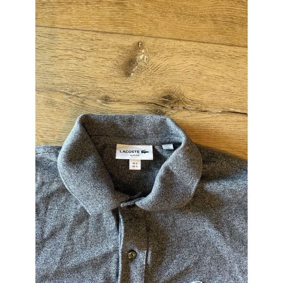 Lacoste Womens Gray Short Sleeve Collared T-shirt Size Small - Picture 3 of 3